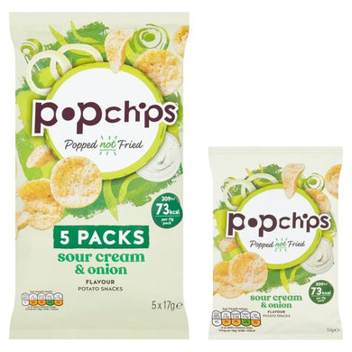 Popchips Sour Cream & Onion 5 x 17g