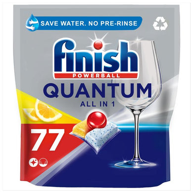 Finish Quantum All In One Dishwasher Tablets Lemon