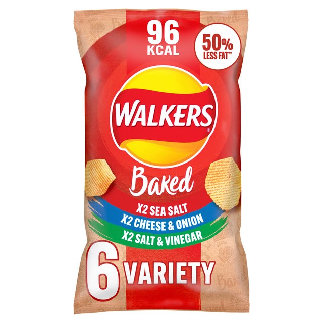 Walkers Baked Crisps Variety Pack 6 x 22g