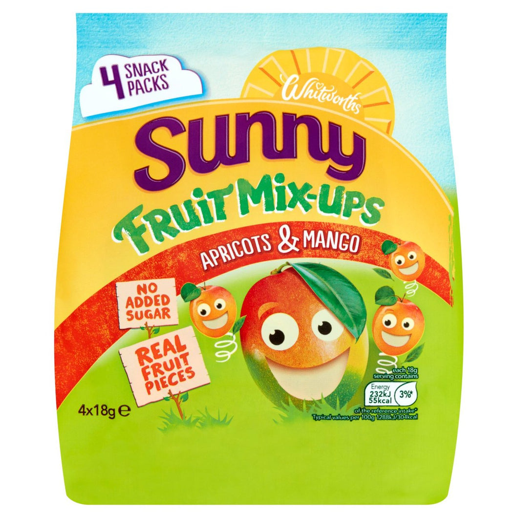 Whitworths Sunny Fruit Mix-Ups Apricots & Mango 4 x 18g