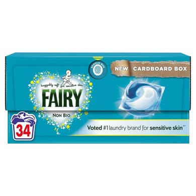 Fairy Non Bio Washing Liquid Capsules For Sensitive Skin 34 Washes