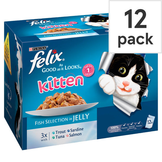 Felix As Good As It Looks Kitten Fish 12X100g