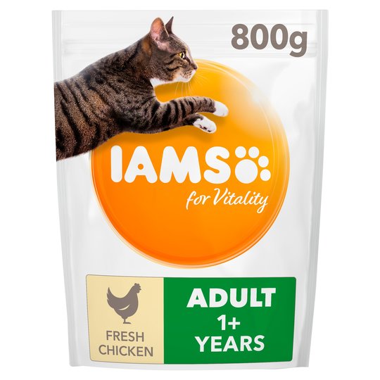Iams Adult 1+ Cat Food With Fresh Chicken 800G
