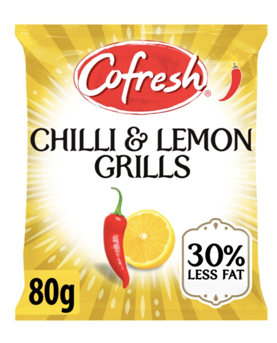 Cofresh Chilli & Lemon Flavour Potato Grills 80G