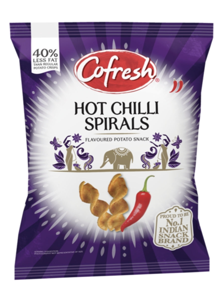 Cofresh Chilli Potato Spirals Hot & Spicy 80G