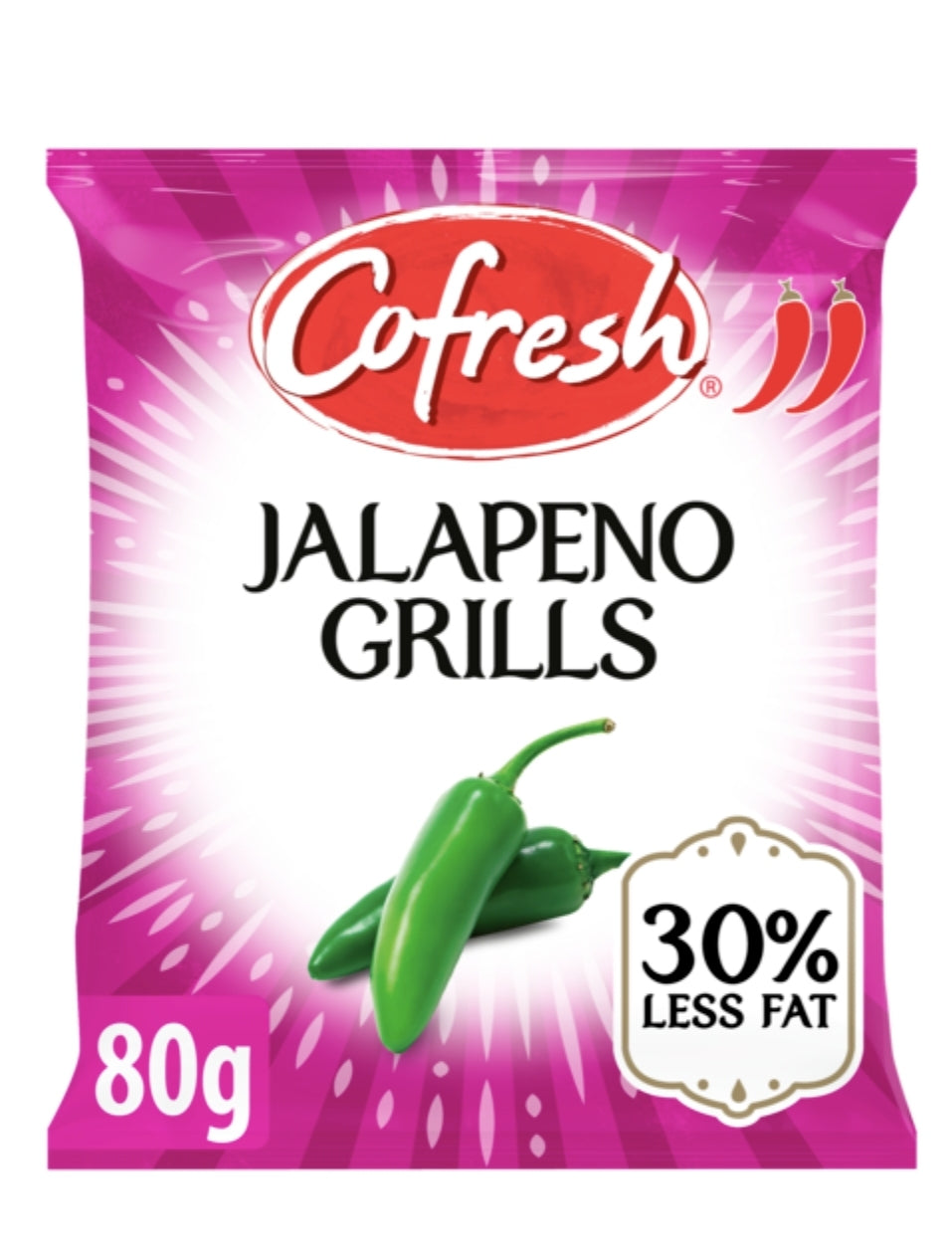 Cofresh Mild & Tangy Jalapeno Potato Grills 80G