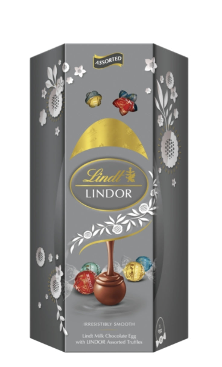 Lindt Milk Chocolate Egg With Assorted Truffles 348G