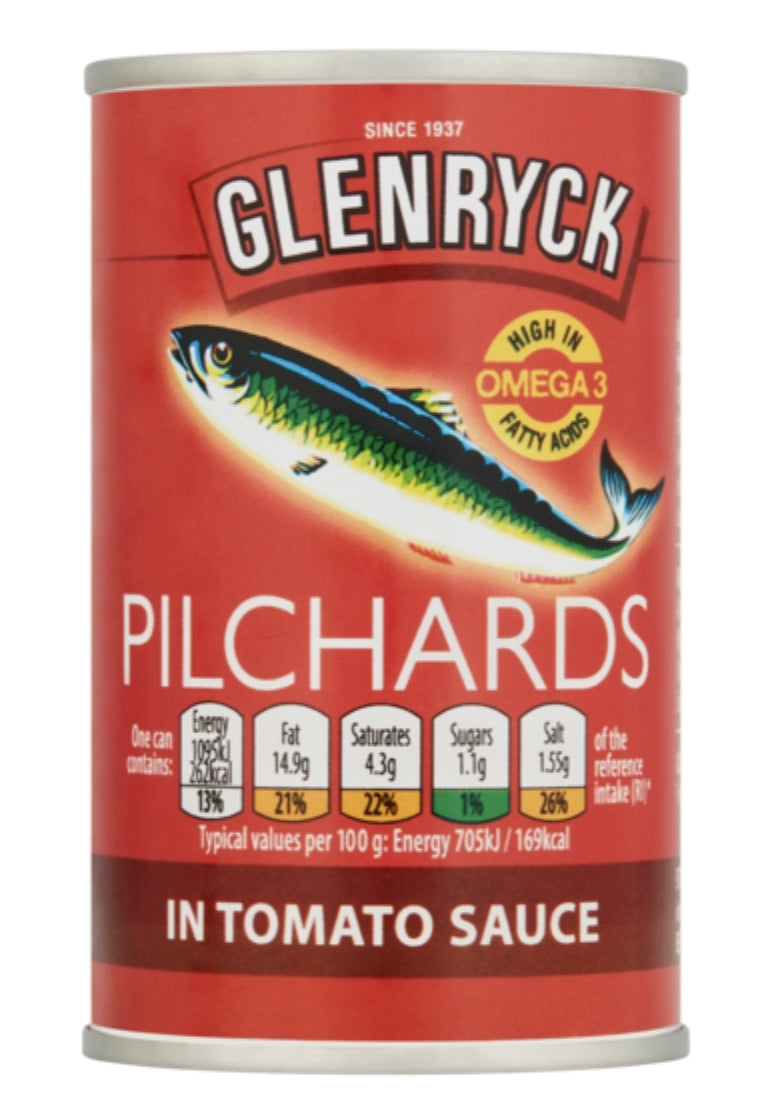 Glenryck Pilchards In Tomato Sauce 155G