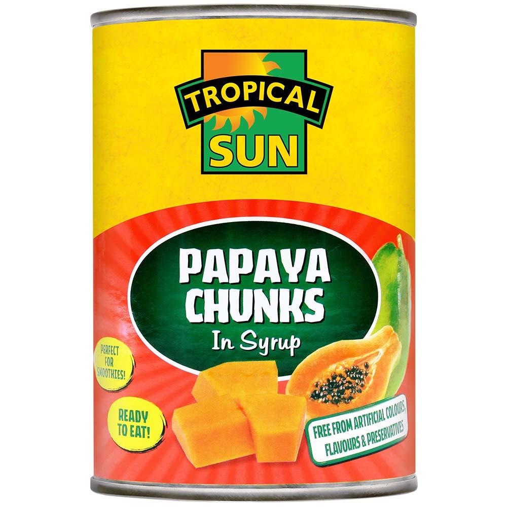 Tropical Sun Papaya Chunks in Tin, 560 g