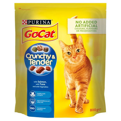 Go Cat Crunchy & Tender Salmon Tuna & Vegetable 800G