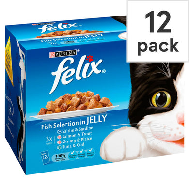 Felix Cat Food Fish Selection In Jelly 12 X 100G