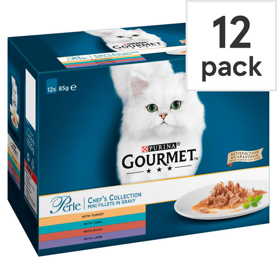Gourmet Perle Cat Food Chefs Collection 12 X 85G
