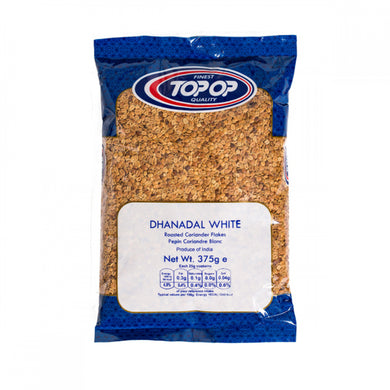 Top-Op Dhanadal White ( Roasted Coriander Flakes  ) Dhana Dal 375g