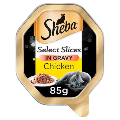 Sheba Tray Slices Gravy With Chicken 85G