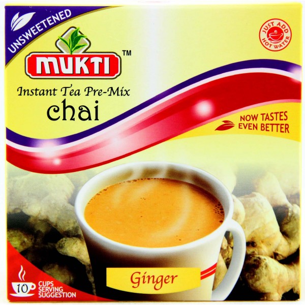 Mukti Instant Unsweetened Ginger Tea Mix (10 Sachets)