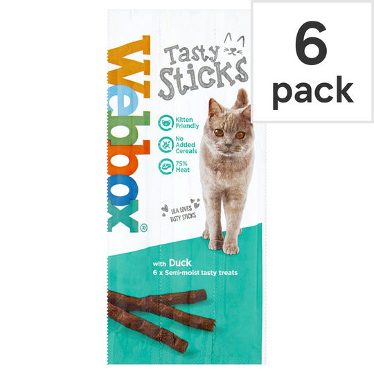 Webbox Cat Tasty Sticks With Duck 6 Pack 30G