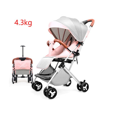 Lightweight Baby Stroller Folding Baby  Stroller Travel Baby Carriage Umbrella Carts  Can Sit and Lie Fourwheel Trolley 4.3kg