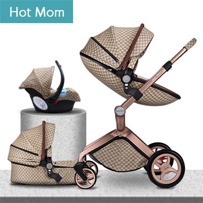 hot mom gucci stroller Hot mom stroller ISOFIX interface car seat luxury 3 in1 baby stroller – HimalayanSpices