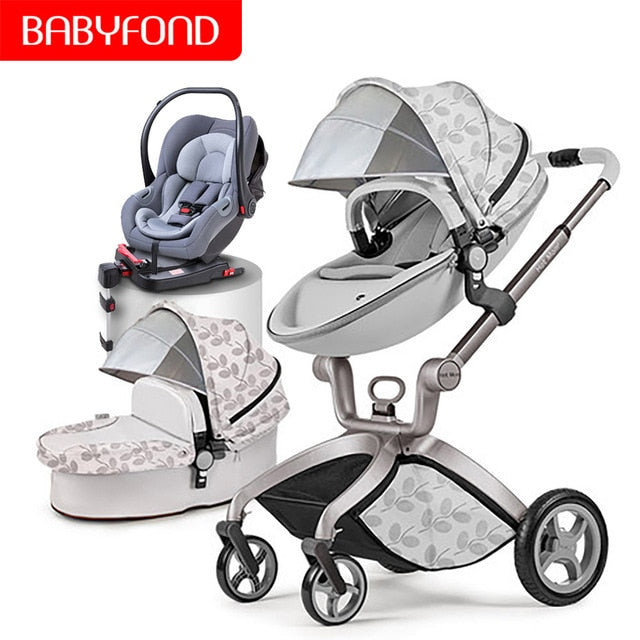 hot mom stroller uk Hot mom stroller ISOFIX interface car seat luxury 3 in1 baby stroller – HimalayanSpices