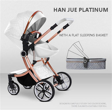 luxury baby stroller Two-way Baby Pram With Seatable Foldable Light trolly And High View 2 in1 baby car