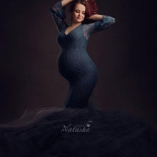 Long Sleeve Maternity Gown Lace Maxi Dress Pregnant Women Clothes Photography Pregnancy Dress Maternity Dresses for Photo Shoot