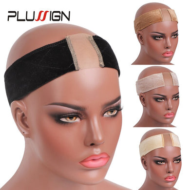 Plussign New Lace Wig Grip Velvet Comfort Wig Band For Lace Wigs Frontals Headband With Adjustable Velcro Fastener Grip Headband