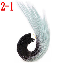 MERISIHAIR Ombre Senegalese Twist Hair Crochet braids 24 inch 30 Roots/pack Synthetic Braiding Hair for Women grey,blue,pink,bro