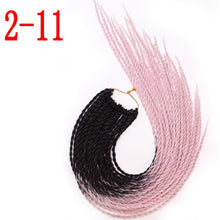 MERISIHAIR Ombre Senegalese Twist Hair Crochet braids 24 inch 30 Roots/pack Synthetic Braiding Hair for Women grey,blue,pink,bro