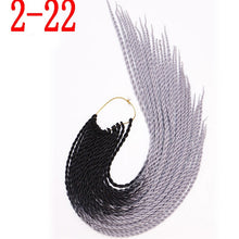 MERISIHAIR Ombre Senegalese Twist Hair Crochet braids 24 inch 30 Roots/pack Synthetic Braiding Hair for Women grey,blue,pink,bro