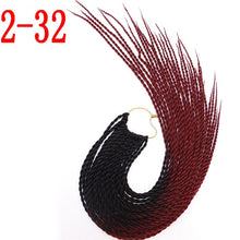 MERISIHAIR Ombre Senegalese Twist Hair Crochet braids 24 inch 30 Roots/pack Synthetic Braiding Hair for Women grey,blue,pink,bro