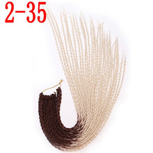 MERISIHAIR Ombre Senegalese Twist Hair Crochet braids 24 inch 30 Roots/pack Synthetic Braiding Hair for Women grey,blue,pink,bro