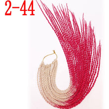 MERISIHAIR Ombre Senegalese Twist Hair Crochet braids 24 inch 30 Roots/pack Synthetic Braiding Hair for Women grey,blue,pink,bro