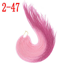 MERISIHAIR Ombre Senegalese Twist Hair Crochet braids 24 inch 30 Roots/pack Synthetic Braiding Hair for Women grey,blue,pink,bro