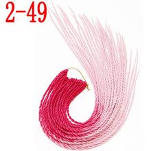 MERISIHAIR Ombre Senegalese Twist Hair Crochet braids 24 inch 30 Roots/pack Synthetic Braiding Hair for Women grey,blue,pink,bro