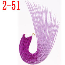 MERISIHAIR Ombre Senegalese Twist Hair Crochet braids 24 inch 30 Roots/pack Synthetic Braiding Hair for Women grey,blue,pink,bro