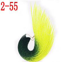 MERISIHAIR Ombre Senegalese Twist Hair Crochet braids 24 inch 30 Roots/pack Synthetic Braiding Hair for Women grey,blue,pink,bro