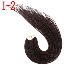 MERISIHAIR Ombre Senegalese Twist Hair Crochet braids 24 inch 30 Roots/pack Synthetic Braiding Hair for Women grey,blue,pink,bro