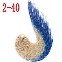 MERISIHAIR Ombre Senegalese Twist Hair Crochet braids 24 inch 30 Roots/pack Synthetic Braiding Hair for Women grey,blue,pink,bro