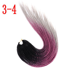 MERISIHAIR Ombre Senegalese Twist Hair Crochet braids 24 inch 30 Roots/pack Synthetic Braiding Hair for Women grey,blue,pink,bro