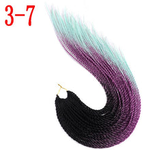 MERISIHAIR Ombre Senegalese Twist Hair Crochet braids 24 inch 30 Roots/pack Synthetic Braiding Hair for Women grey,blue,pink,bro