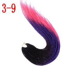 MERISIHAIR Ombre Senegalese Twist Hair Crochet braids 24 inch 30 Roots/pack Synthetic Braiding Hair for Women grey,blue,pink,bro