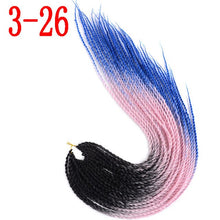 MERISIHAIR Ombre Senegalese Twist Hair Crochet braids 24 inch 30 Roots/pack Synthetic Braiding Hair for Women grey,blue,pink,bro