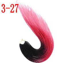 MERISIHAIR Ombre Senegalese Twist Hair Crochet braids 24 inch 30 Roots/pack Synthetic Braiding Hair for Women grey,blue,pink,bro