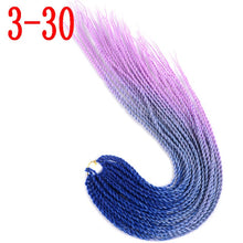 MERISIHAIR Ombre Senegalese Twist Hair Crochet braids 24 inch 30 Roots/pack Synthetic Braiding Hair for Women grey,blue,pink,bro