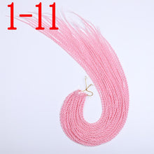 MERISIHAIR Ombre Senegalese Twist Hair Crochet braids 24 inch 30 Roots/pack Synthetic Braiding Hair for Women grey,blue,pink,bro