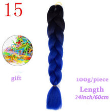 MERISIHAIR 24 inch Jumbo Braids Long Ombre Jumbo Synthetic Braiding Hair Crochet Blonde Pink Blue Grey Hair Extensions African