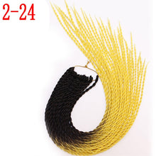 MERISIHAIR Ombre Senegalese Twist Hair Crochet braids 24 inch 30 Roots/pack Synthetic Braiding Hair for Women grey,blue,pink,bro