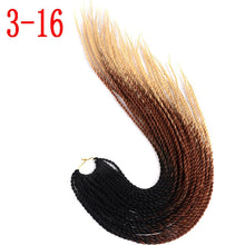 MERISIHAIR Ombre Senegalese Twist Hair Crochet braids 24 inch 30 Roots/pack Synthetic Braiding Hair for Women grey,blue,pink,bro