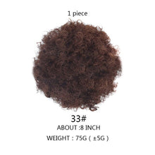 WEILAI Bun Chignon Hair Accessories postiche cheveux Afro Puff Soft Fried Head Elastic Hair Rope Synthetic Buns for Black Woman