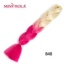 Miss Rola 100g 24 Inch Single Ombre Color Synthetic Hair Extension Crochet Twist Jumbo Braiding Kanekalon Hair